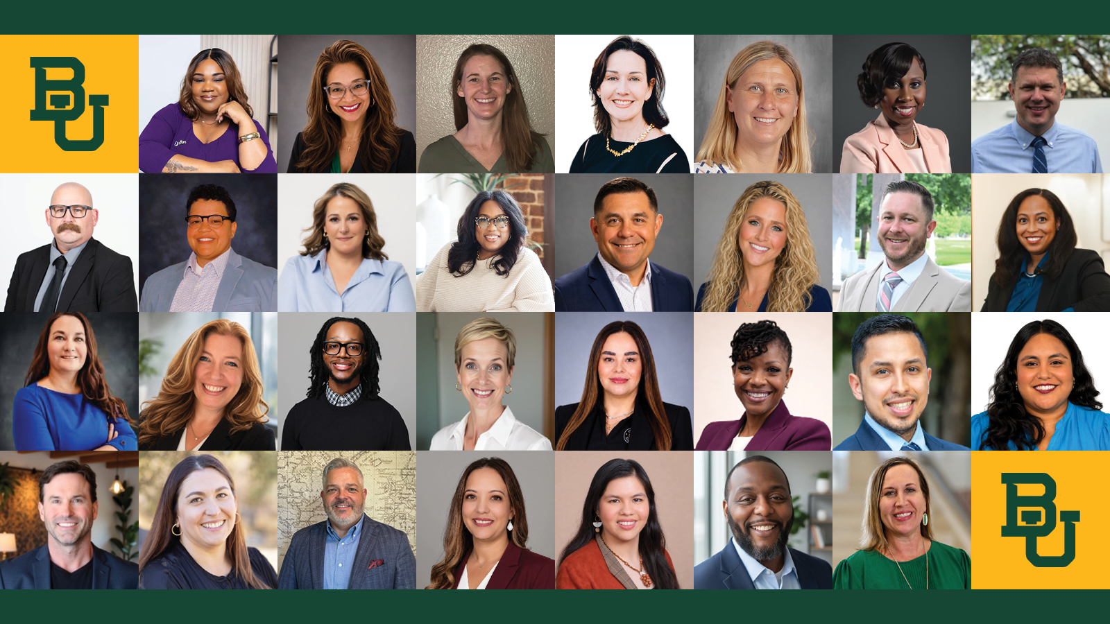 Headshots of the newest Doctors from Baylor's E.d.D. in Learning & Org Change Leadership program.